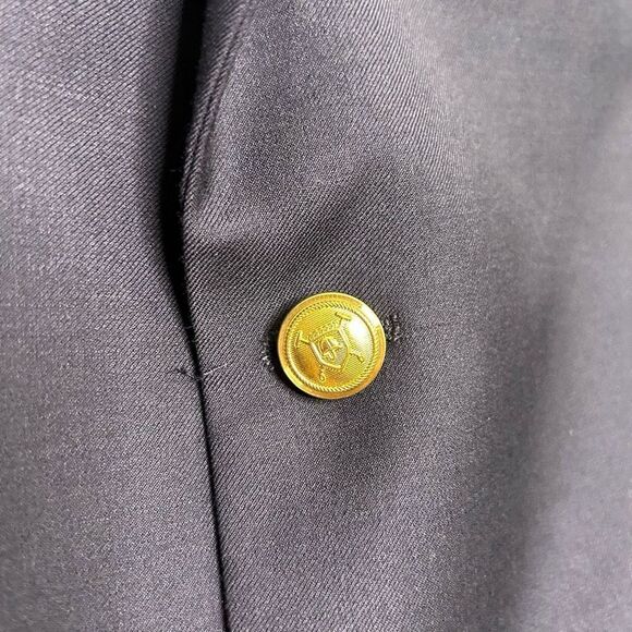 Lauren Ralph Lauren Men’s Navy Blue Gold Wool 2 Button Sportcoat Jacket Sz 44 L - Picture 4 of 9
